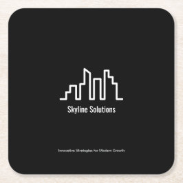 Dark Elegant Branded Coasters Set of 6 Underlägg Papper Kvadrat