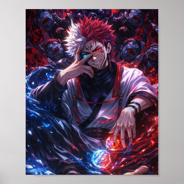 Dark Elemental Sorcerer Poster – GOJOXSUKUNA (Framsidan)