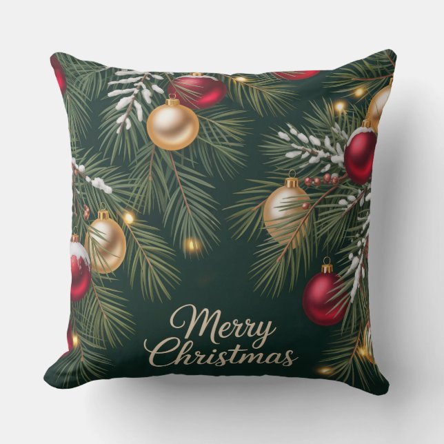 Dark Emerald Pattern Kudde (Framsida)