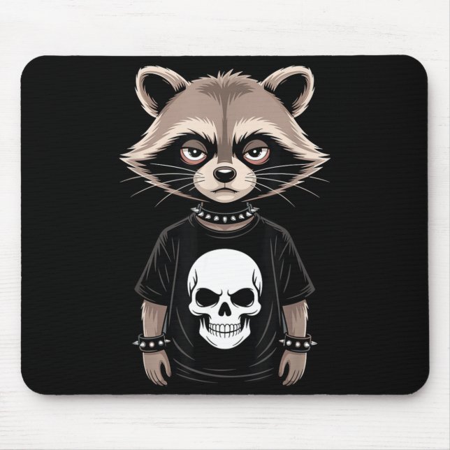 Dark Emo Raccoon With Skull Punk Style Alternative Musmatta (Framsidan)