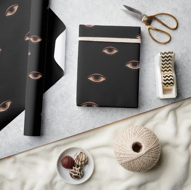 Dark Eye Pattern Wrapping Paper Presentpapper (Hantverk)
