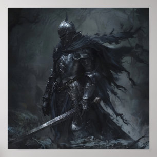 Dark Fantasy Knight Poster