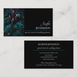 Dark Floral event wedding planner Visitkort
