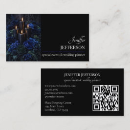 Dark Floral event wedding planner Visitkort