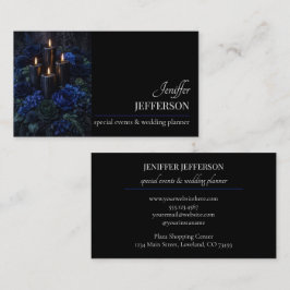 Dark Floral event wedding planner Visitkort