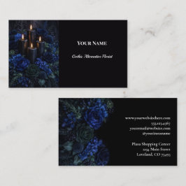 Dark Floral Gothic Alternative Florist Visitkort