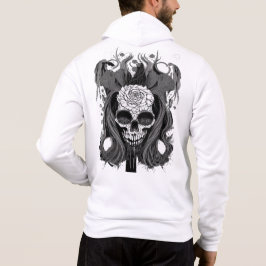 "Dark Floral Skull with Mystical Accents" T Shirt