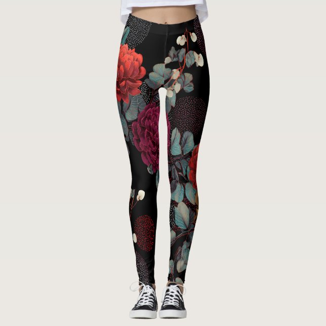 dark flower leggings (Framsida)