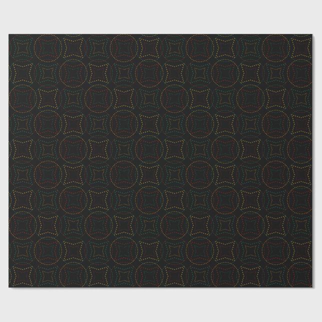 Dark Geometric Dotted  with Glowing Shapes Presentpapper (Platt)