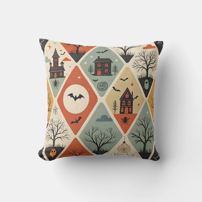 Dark ghost pattern kudde (Framsida)