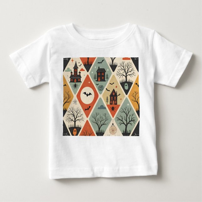 Dark ghost pattern t shirt (Framsida)