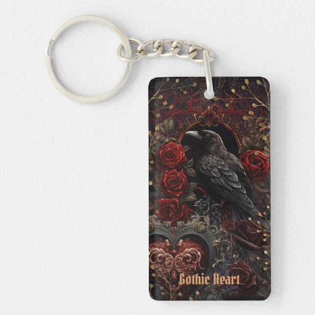 Dark Gothic Beauty Red Roses Black Crow Raven Bird (Framsidan)