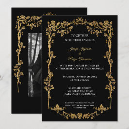 Dark Gothic Halloween wedding Invitation Inbjudningar