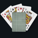 Dark Green and White Plaid Kortlek<br><div class="desc">Dark Green and White Plaid</div>