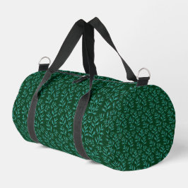  Dark Green Background with Teal Botanical Leaves