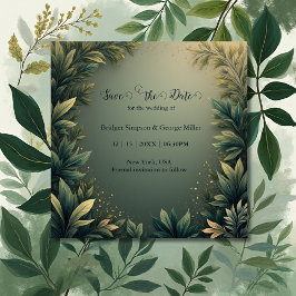 dark green elegant nature wedding spara datumet