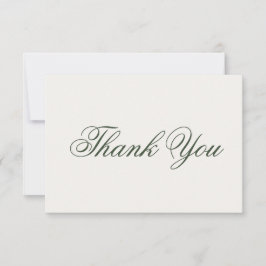 Dark Green Greenery Wedding Thank You Card Tack Kort