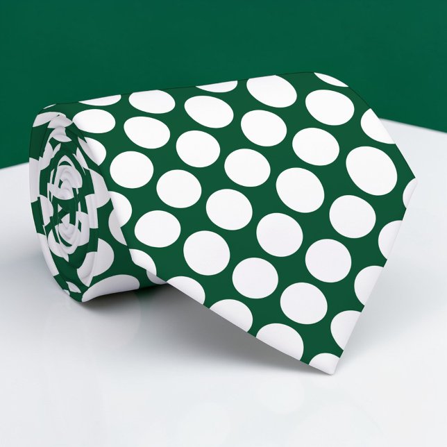 Dark Green Jumbo Polka Dots Custom Necktie Slips (Skapare uppladdad)