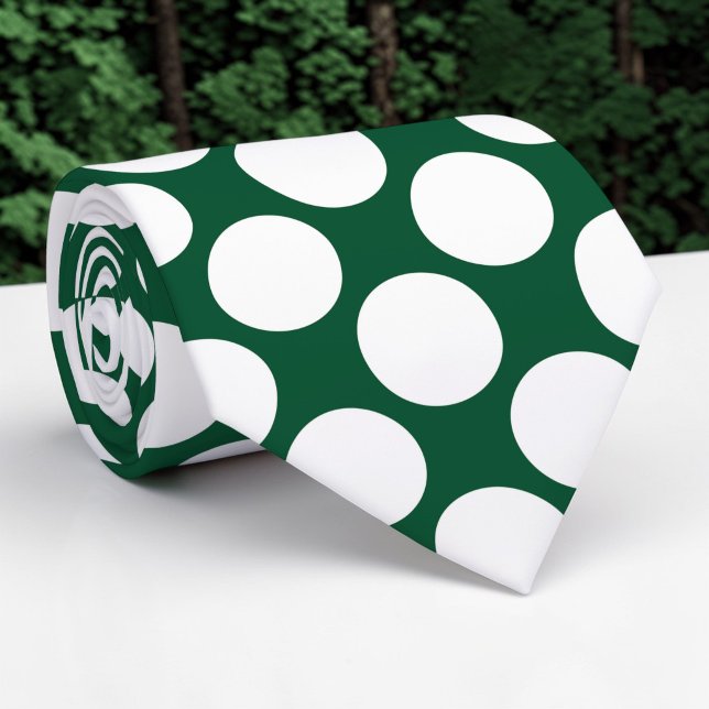 Dark Green Jumbo Polka Dots Custom Necktie Slips (Skapare uppladdad)