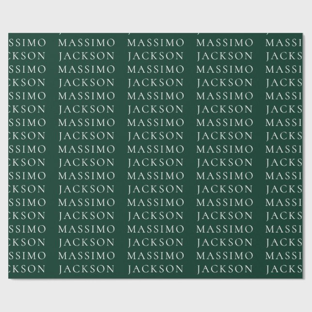 Dark Green Minimalist Plain Modern Aesthetic Look Presentpapper (Platt)