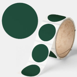 Dark Green Pine Tree Color solid minimalist Runt Klistermärke