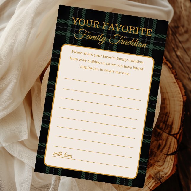 Dark Green Plaid Family Tradition Advice (Skapare uppladdad)