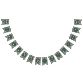 Dark Green Stripes 1st Birthday Vimplar