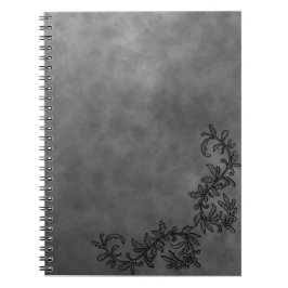 Dark Grey & Black Accent Notebook Chic Minimalist Anteckningsbok