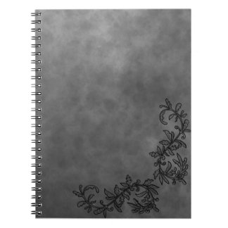 Dark Grey & Black Accent Notebook Chic Minimalist Anteckningsbok
