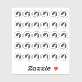 Dark Grey Chicken Wedding Place Cards Meal Choice Klistermärken