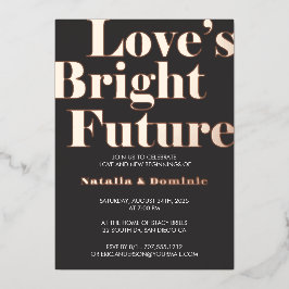 Dark Grey Foil “Love’s Bright Future” Engagement I