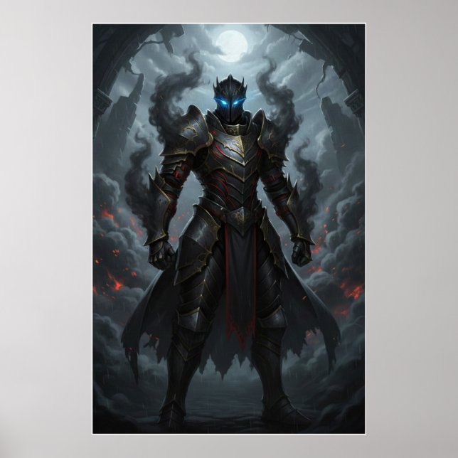 Dark Knight of the Burning Realm Art Poster (Framsidan)