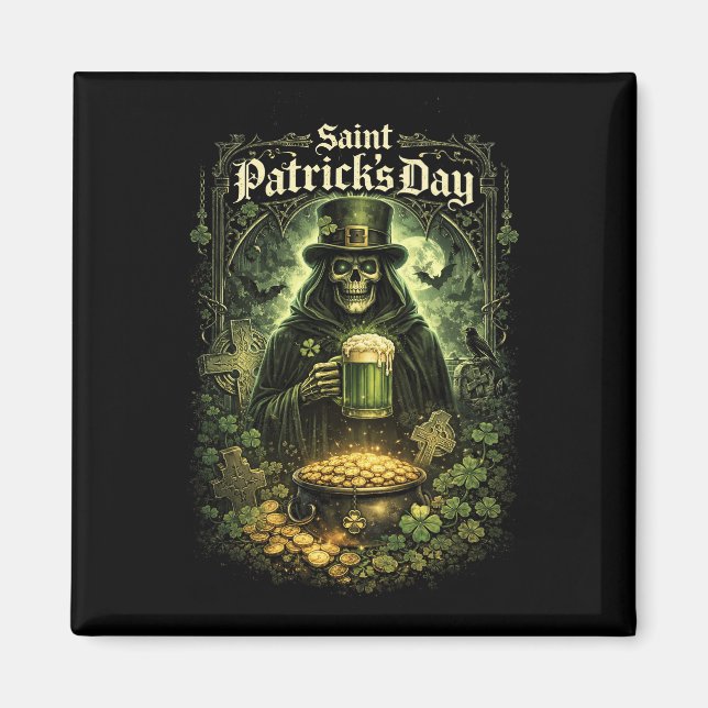 Dark Luck of Saint Patrick Magnet (Framsidan)