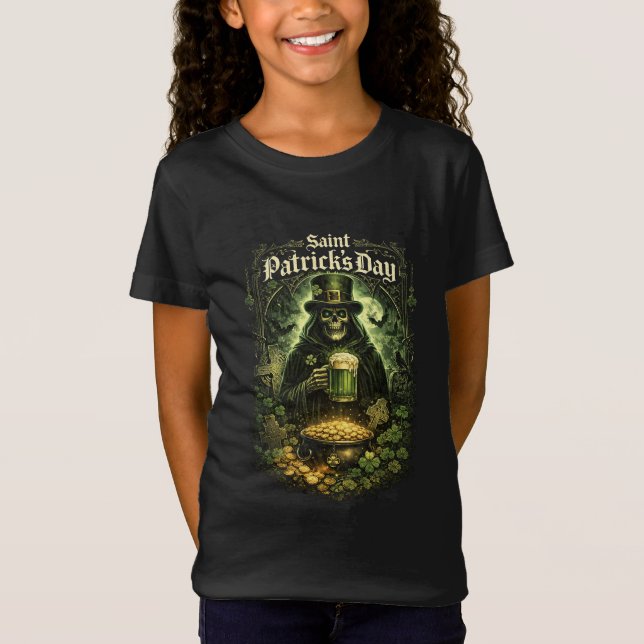 Dark Luck of Saint Patrick T Shirt (Framsida)