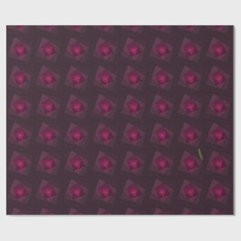 Dark Magenta Modern Geometric Layered Pattern Presentpapper