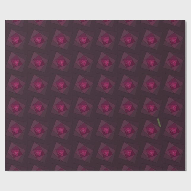 Dark Magenta Modern Geometric Layered Pattern  Presentpapper (Platt)