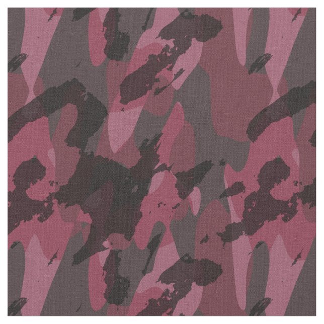 Dark Mauve Camo abstract Tyg (Närbild)