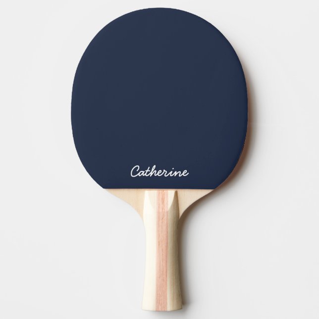 Dark Midnight Blue Custom Ping Pong Paddle Pingisracket (Framsidan)