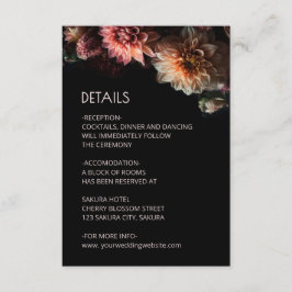 Dark Moody Chrysanthemum Flowers Tilläggskort