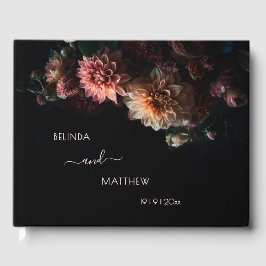 Dark Moody Chrysanthemum Flowers | Wedding Gästböcker
