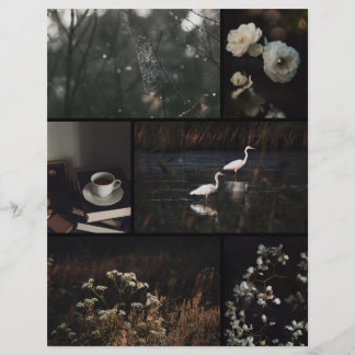 Dark Moody Collage Scrapbooking Paper