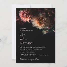 Dark Moody Floral | Casual Wedding Inbjudningar