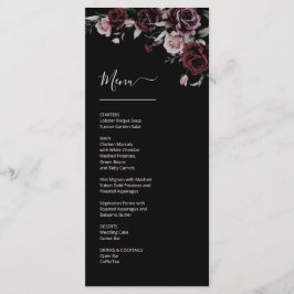 Dark Moody Roses Wedding Meny