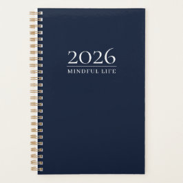 Dark Navy 2026 Planner | Custom Title & Initials