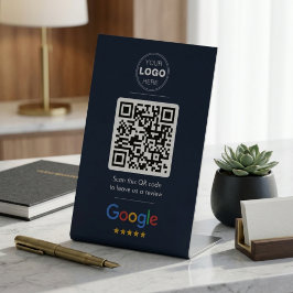 Dark Navy Google Review QR Code Logo