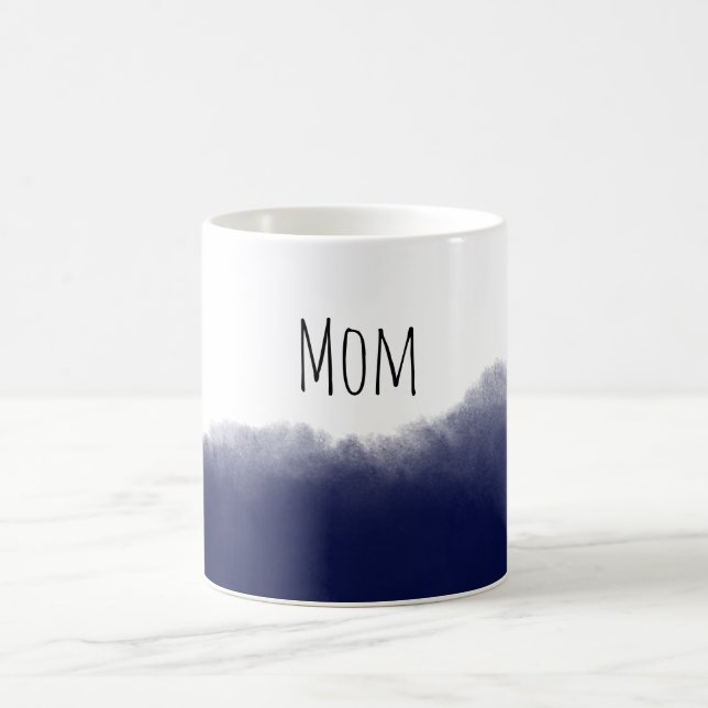 Dark Navy Watercolor Kaffemugg (Center)