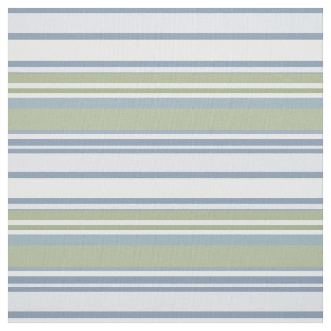 Dark Pastel Blue and Spring Rain Stripes Tyg (Provkarta)