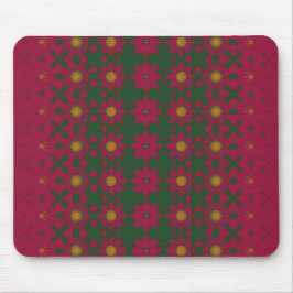 Dark pink and green Mouse pad Musmatta