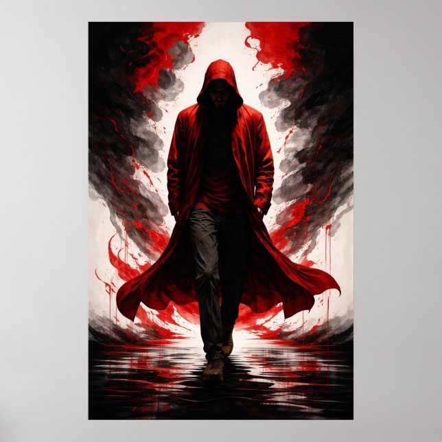 Dark Power Awakening – Red Hooded Figure Poster (Framsidan)