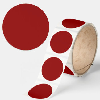 Dark Red Christmas Color solid minimalist Runt Klistermärke